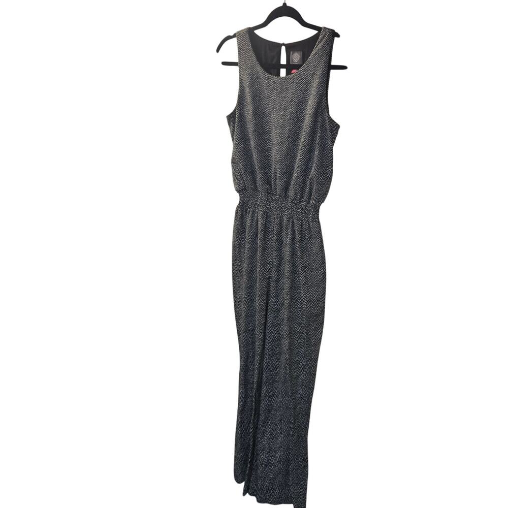 Vince Camuto Womens Sleeveless Jumpsuit Chic Wide Leg Black White Size Small - Picture 3 of 11